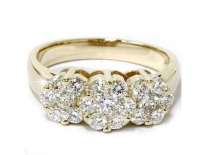 1 1/3ct Diamond Three Stone Ring 14K Yellow Gold 1 1/3ct Diamond Three Stone Ring 14K Yellow Gold