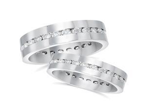2 1/2ct Diamond Matching Eternity Ring Set 14K White Gold 2 1/2ct Diamond Matching Eternity Ring Set 14K White Gold