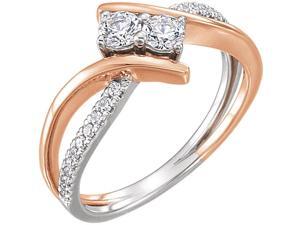 5/8CT Forever Us 2 Stone Diamond Engagement Ring 14K White & Rose Gold 5/8CT Forever Us 2 Stone Diamond Engagement Ring 14K White & Rose Gold