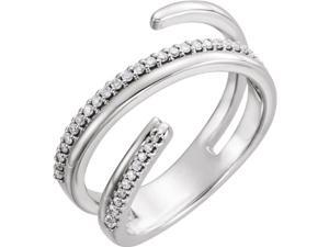 14kt White 1/6 CTW Diamond Negative Space Ring Right Hand Twist Ring 14kt White 1/6 CTW Diamond Negative Space Ring Right Hand Twist Ring