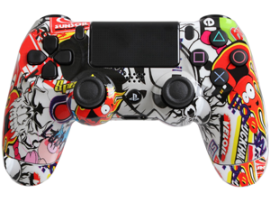 PlayStation 4 Dualshock 4 - Custom PS4 Controller with Sticker Bomb Shell PlayStation 4 Dualshock 4 - Custom PS4 Controller with Sticker Bomb Shell