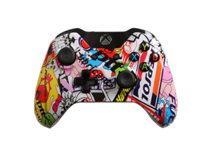 Xbox One Custom Xbox One Controller with Sticker Bomb Shell Xbox One Custom Xbox One Controller with Sticker Bomb Shell