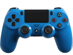 Custom PS4 Controller with Glossy Blue Shell Custom PS4 Controller with Glossy Blue Shell