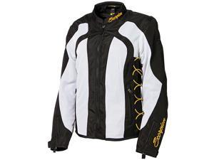 Scorpion Nip Tuck 2 Womens Textile Jacket White/Black/Gold LG Scorpion Nip Tuck 2 Womens Textile Jacket White/Black/Gold LG