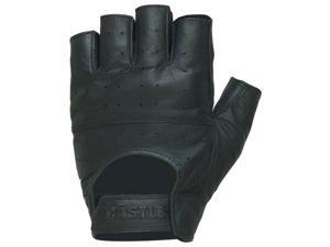 Castle Streetwear Gel Fingerless Leather Gloves Black MD Castle Streetwear Gel Fingerless Leather Gloves Black MD