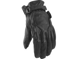 Power Trip Jet Black Womens Leather Gloves Black SM Power Trip Jet Black Womens Leather Gloves Black SM