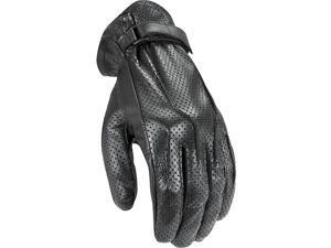Power Trip Jet Black Womens Leather Gloves Perf Black SM Power Trip Jet Black Womens Leather Gloves Perf Black SM