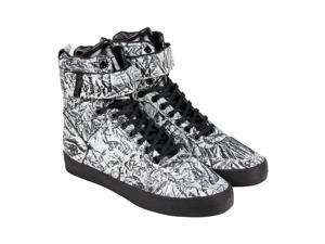 Radii Vertex Frosted Black Ostrich Mens High Top Sneakers Radii Vertex Frosted Black Ostrich Mens High Top Sneakers