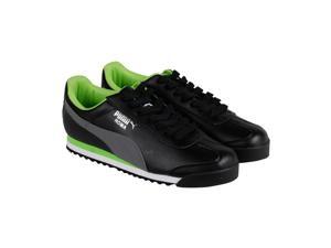 Puma Roma Basic black steel gray Mens Lace Up Sneakers Puma Roma Basic black steel gray Mens Lace Up Sneakers