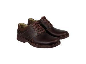 Clarks Senner Place Dark Brown Tumbled Leather Mens Casual Dress Oxfords Clarks Senner Place Dark Brown Tumbled Leather Mens Casual Dress Oxfords