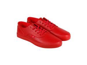 Radii Axel Triple Red Waxed Pebble Leather Mens Lace Up Sneakers Radii Axel Triple Red Waxed Pebble Leather Mens Lace Up Sneakers