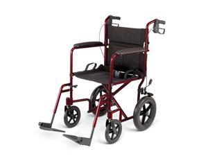 Medline MDS808210ARE Deluxe Aluminum Wheelchair, Red Case Of 1 CS Medline MDS808210ARE Deluxe Aluminum Wheelchair, Red Case Of 1 CS