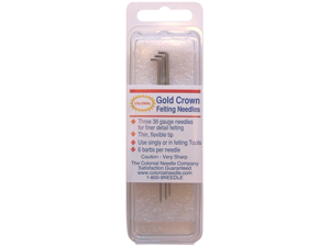 Gold Crown Felting Needles 3/Pkg-Size 38 Gold Crown Felting Needles 3/Pkg-Size 38