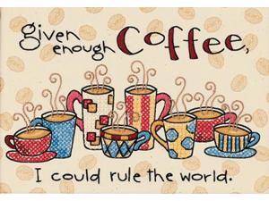 Enough Coffee Mini Stamped Cross Stitch Kit-7"X5" Enough Coffee Mini Stamped Cross Stitch Kit-7"X5"