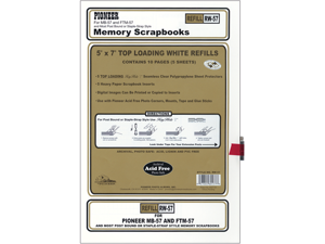 Postbound Top Loading Page Protectors 5/Pkg-5"X7" (With White Inserts) Postbound Top Loading Page Protectors 5/Pkg-5"X7" (With White Inserts)