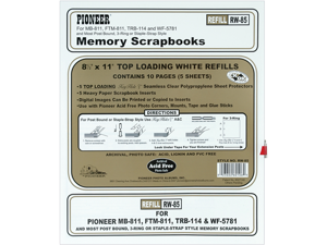Postbound Top Loading Page Protectors 5/Pkg-8.5"X11" (With White Inserts) Postbound Top Loading Page Protectors 5/Pkg-8.5"X11" (With White Inserts)
