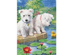 Mini Colour Pencil By Number Kit 5"X7"-Westie Pup Mini Colour Pencil By Number Kit 5"X7"-Westie Pup