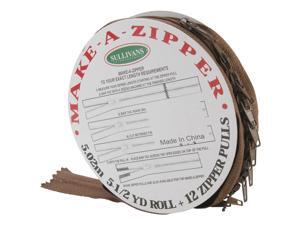 Make-A-Zipper Kit 5-1/2yd-Brown Make-A-Zipper Kit 5-1/2yd-Brown