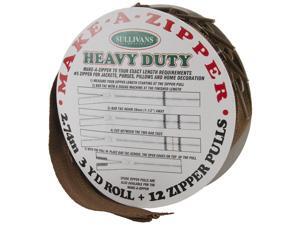 Make-A-Zipper Kit Heavy Duty 3yd-Brown Make-A-Zipper Kit Heavy Duty 3yd-Brown