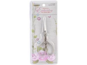 Heirloom Embroidery Scissors 4"-Pewter Teardrop Handle Heirloom Embroidery Scissors 4"-Pewter Teardrop Handle