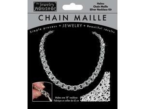 Chain Maille Jewelry Kit-18" Helms Necklace - Silver Chain Maille Jewelry Kit-18" Helms Necklace - Silver