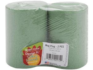 Dry Foam Mug Insert 2-5/8"X3-3/4" 2/Pkg-Green Dry Foam Mug Insert 2-5/8"X3-3/4" 2/Pkg-Green