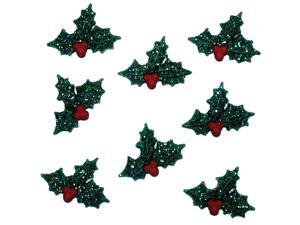 Dress It Up Holiday Embellishments-Glitter Holly Dress It Up Holiday Embellishments-Glitter Holly
