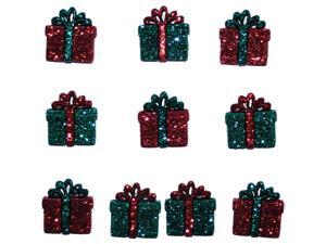Dress It Up Holiday Embellishments-Small Glitter Presents Dress It Up Holiday Embellishments-Small Glitter Presents