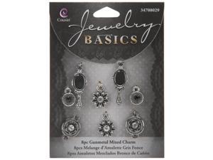 Jewelry Basics Metal Charms 5/Pkg-Mixed Gunmetal 8/Pkg Jewelry Basics Metal Charms 5/Pkg-Mixed Gunmetal 8/Pkg