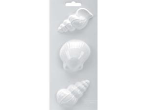 Soapsations Soap Mold 4"X9"-3 Different Seashells Soapsations Soap Mold 4"X9"-3 Different Seashells