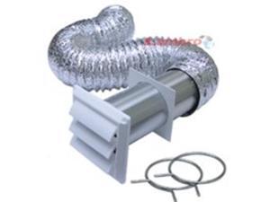 Kt Vnt Dry 3Pc 4In X 5Ft Wht LAMBRO INDUSTRIES Dryer Vent Kits 406W White Kt Vnt Dry 3Pc 4In X 5Ft Wht LAMBRO INDUSTRIES Dryer Vent Kits 406W White