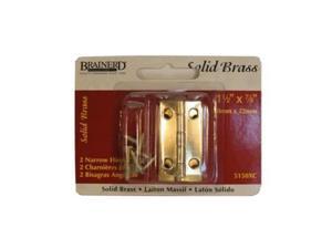 Brainerd 1-1/2" x 7/8" Solid Brass Narrow Hinge 2pk Brainerd 5150XC 022788051500 Brainerd 1-1/2" x 7/8" Solid Brass Narrow Hinge 2pk Brainerd 5150XC 022788051500