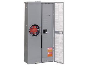 Homeline All-in-One Combination Load Center, 120/240 VAC, 200 A SQUARE Aluminum Homeline All-in-One Combination Load Center, 120/240 VAC, 200 A SQUARE Aluminum