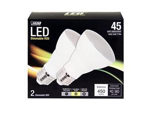 Feit Electric R20/DM/LEDG3/2 45 Watt Equivalent R20 Dimmable LED, 45W Equivalent,. 2700K, 2PK Feit Electric R20/DM/LEDG3/2 45 Watt Equivalent R20 Dimmable LED, 45W Equivalent,. 2700K, 2PK