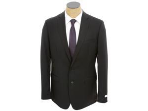 Calvin Klein Men's Solid Black Slim Fit Wool Suit Calvin Klein Men's Solid Black Slim Fit Wool Suit