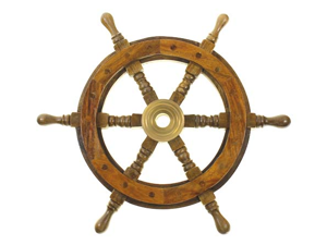 WOODEN SHIPWHEEL - Nautical Ship Wheel - PIRATE CAPTAIN WOODEN SHIPWHEEL - Nautical Ship Wheel - PIRATE CAPTAIN