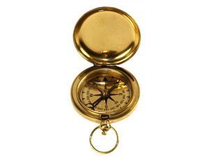2" Brass Face Pocket Compass with Cover - Hiking and Camping 2" Brass Face Pocket Compass with Cover - Hiking and Camping
