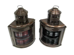 14" Port and Starboard Ship Lamps - Nautical Lanterns 14" Port and Starboard Ship Lamps - Nautical Lanterns