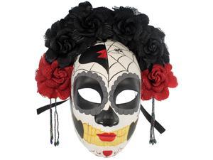 Calavera Day of the Dead Mask - Floral Veil Costume Calavera Day of the Dead Mask - Floral Veil Costume