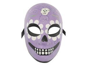 Purple Day of the Dead Skeleton Mask - Floral Skull - Dia De Los Muertos Purple Day of the Dead Skeleton Mask - Floral Skull - Dia De Los Muertos