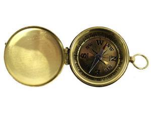 1 3/4" Small Brass Face Pocket Compass with Cover 1 3/4" Small Brass Face Pocket Compass with Cover