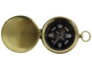 Hiking and Camping Brass Pocket Compass with Black Face Hiking and Camping Brass Pocket Compass with Black Face