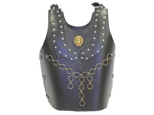 Leather Chest Plate with Brass Studs - Sphinx Head - Costume Armor Leather Chest Plate with Brass Studs - Sphinx Head - Costume Armor