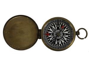 Antique Bronze Finish Hiking Pocket Compass with Cover Antique Bronze Finish Hiking Pocket Compass with Cover