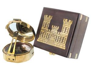 3" Brunton Style Compass w/ Castle Box - Army Engineer 3" Brunton Style Compass w/ Castle Box - Army Engineer