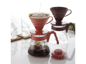 Hario V60 Coffee Dripper Glass Server Starter Set Red Pour Over Brew 02 VCSD-02R Hario V60 Coffee Dripper Glass Server Starter Set Red Pour Over Brew 02 VCSD-02R