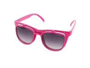 Vintage Flip Up Wayfarer Sunglasses Plastic Clear Classic Neon Pink Gradient Vintage Flip Up Wayfarer Sunglasses Plastic Clear Classic Neon Pink Gradient