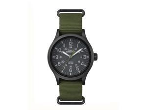 Timex Expedition Scout Green Slip Thru Strap with Black Dial Watch Timex Expedition Scout Green Slip Thru Strap with Black Dial Watch