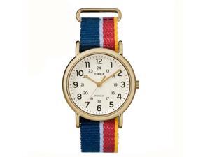 Timex Weekender Multi Colored Striped Denim Strap Quartz Analog Watch Timex Weekender Multi Colored Striped Denim Strap Quartz Analog Watch