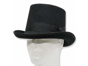 BUTTON VICTORIAN Mad Hatter Tall Top Hat Wool Felt Dress 7 1/4 BUTTON VICTORIAN Mad Hatter Tall Top Hat Wool Felt Dress 7 1/4